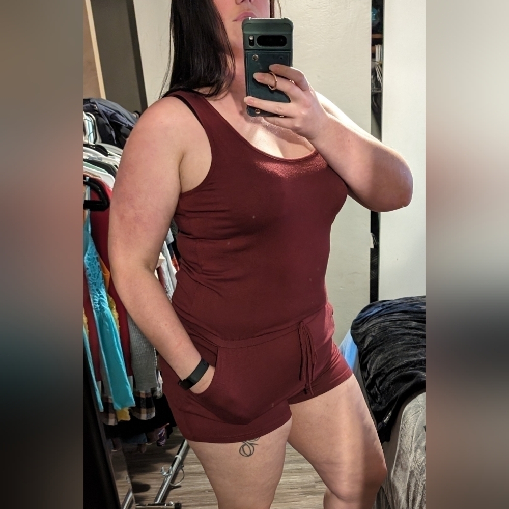 Women's Maroons Basic‎ Pocket Romper
